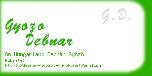 gyozo debnar business card